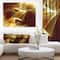 Designart - Light Yellow Abstract Fractal Design - Large Abstract Canvas Art